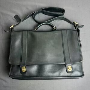 Old Coach Vintage Briefcase 5274 Black Leather Bag